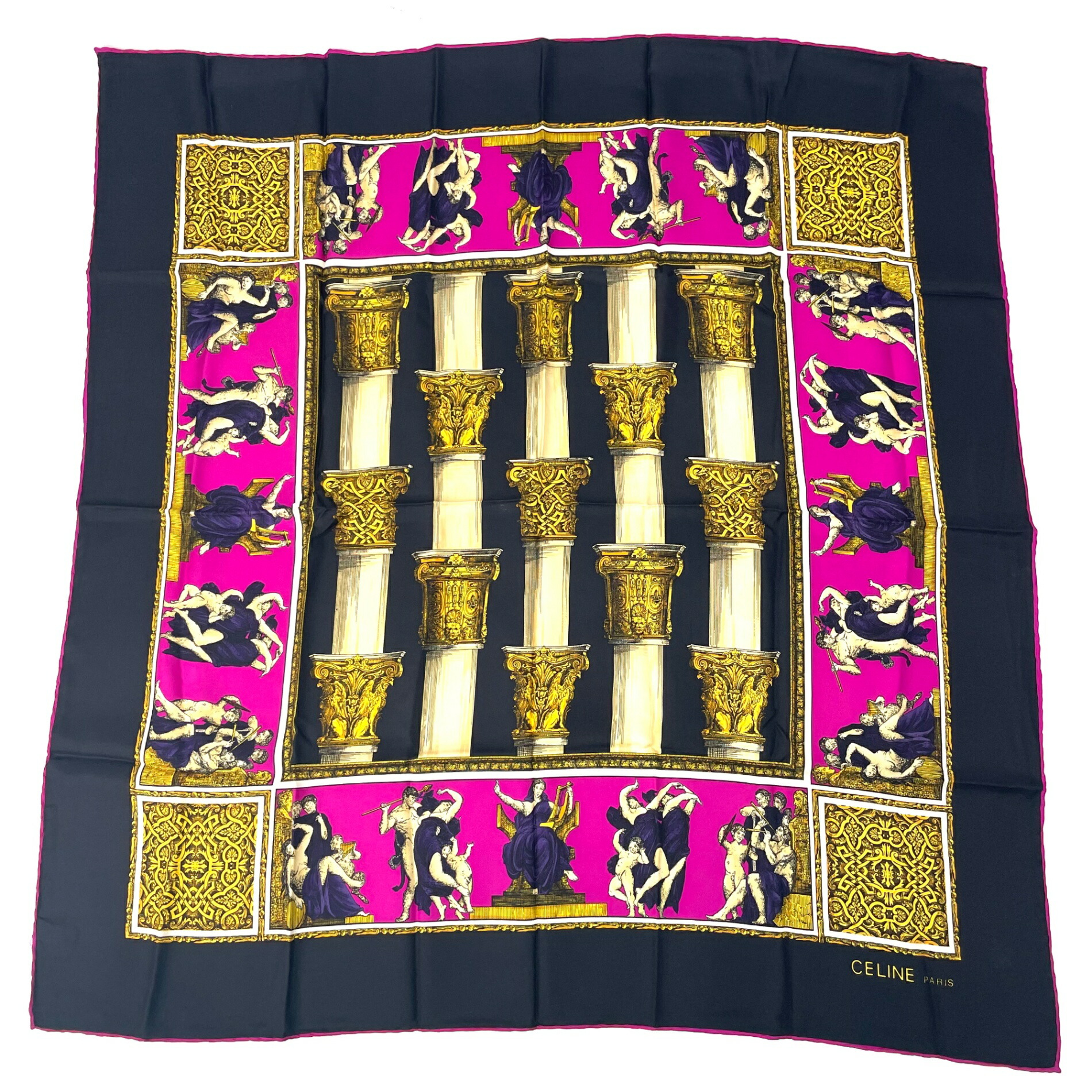 楽天市場】美品 CELINE セリーヌ シルク スカーフ マルチカラー