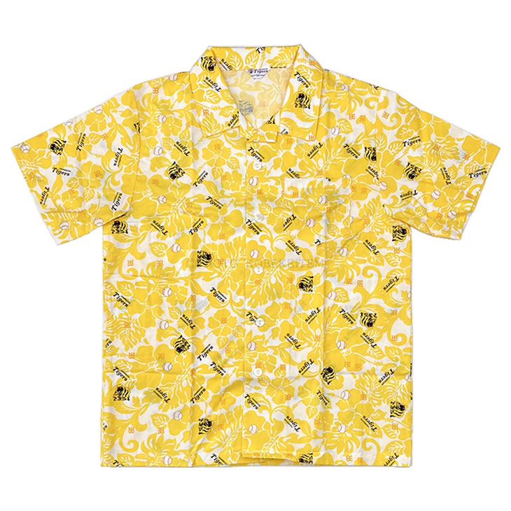 楽天市場】阪神タイガース 半袖シャツ イエロー アロハ柄 （S／M／L