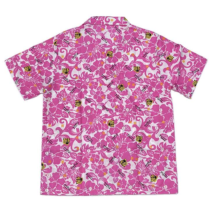楽天市場】阪神タイガース 半袖シャツ ピンク アロハ柄 （S／M／L