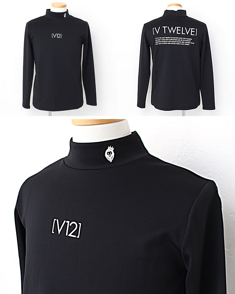 楽天市場】V12 ヴィトゥエルブ ゴルフ CENTER LOGO MOCK メンズ モック
