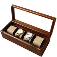 楽天市場】ウォッチボックス sc114 腕時計,4個入れ,枕,布貼り,透明蓋