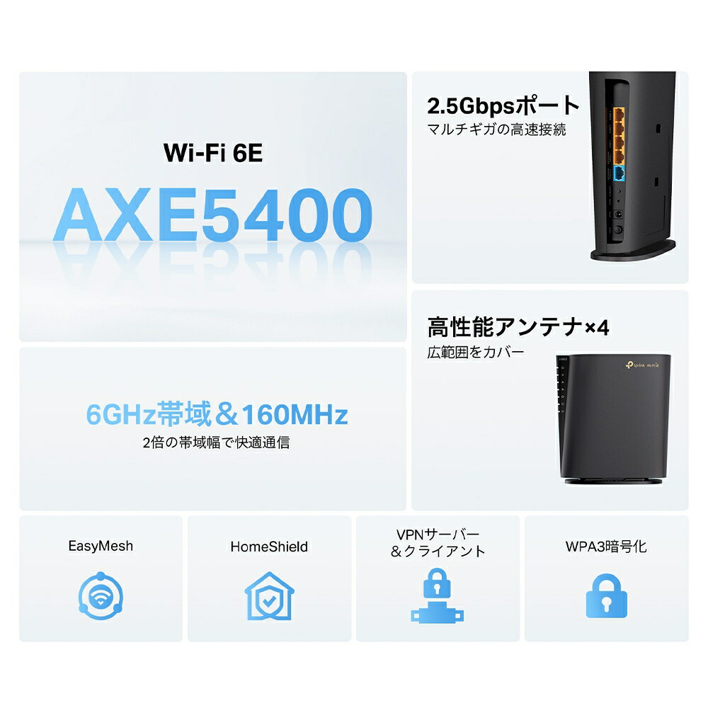楽天市場】TP-Link WiFi6E ルーター WiFi6E無線LANルーター WAN/LAN