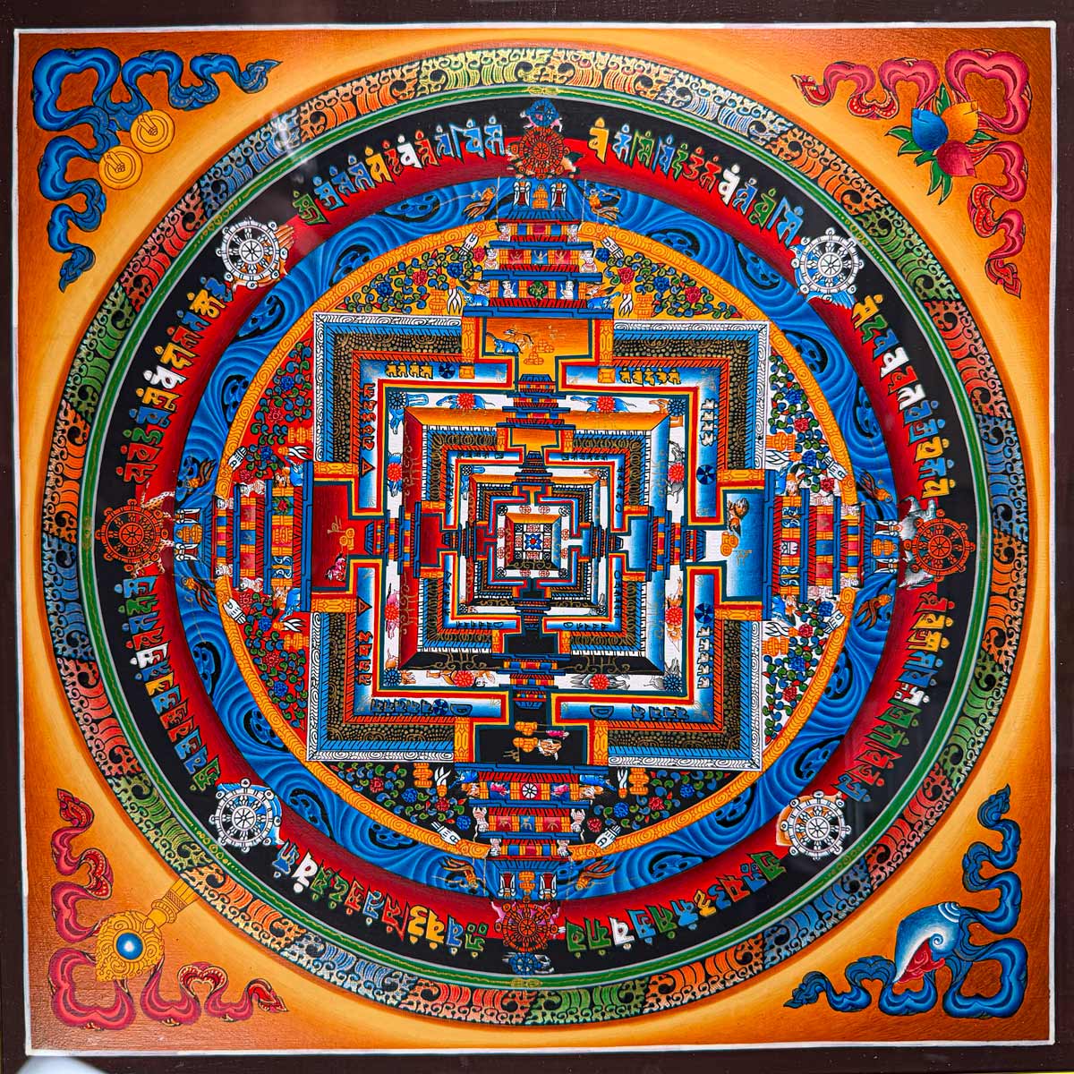 楽天市場】曼荼羅 マンダラ タンカ 掛軸 肉筆画 チベット密教 仏教美術