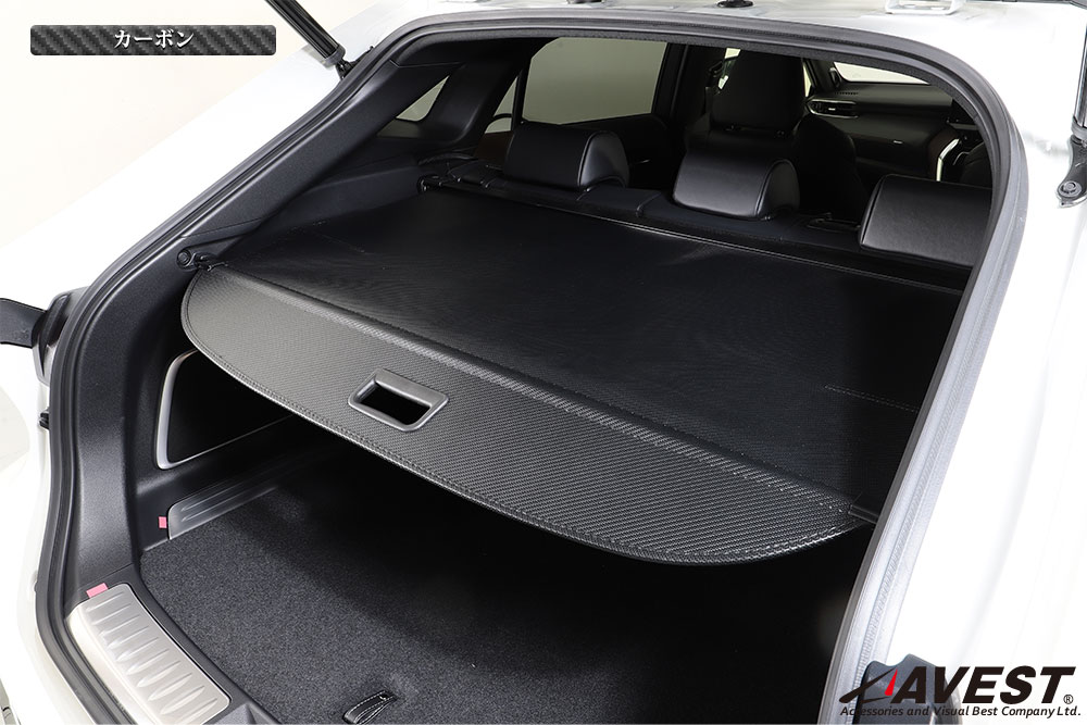 楽天市場】ハリアー80系 トノカバー ブラック カーボン トランク用