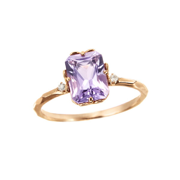 楽天市場】K10ピンクゴールドライトアメシストリング : ジュエリーツツミ