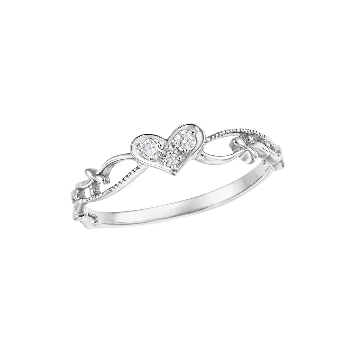 楽天市場】K10ホワイトゴールドダイヤモンドリング : ジュエリーツツミ