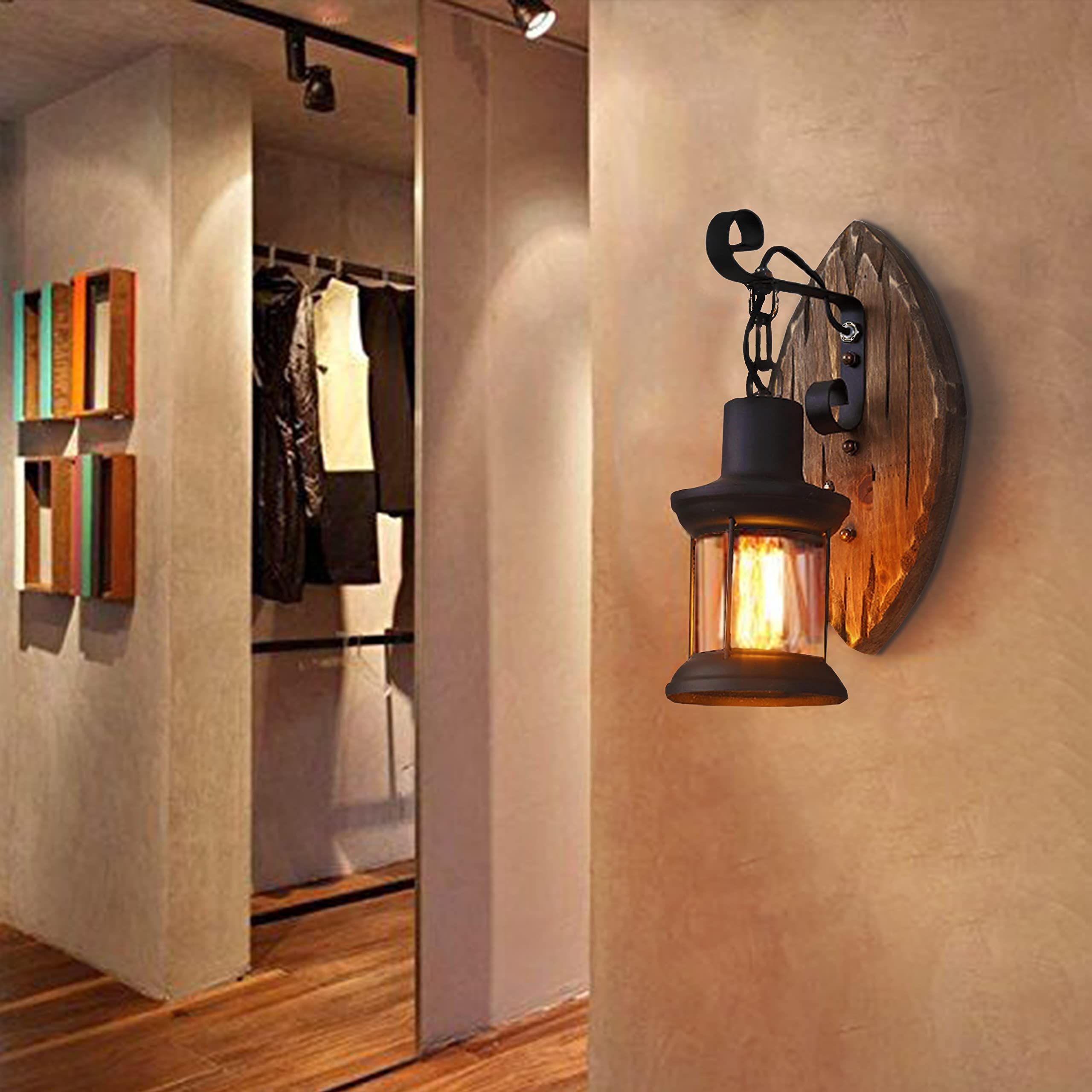 楽天市場】ブラケットライト ランタン型 玄関灯 工業系 レトロ風 天然