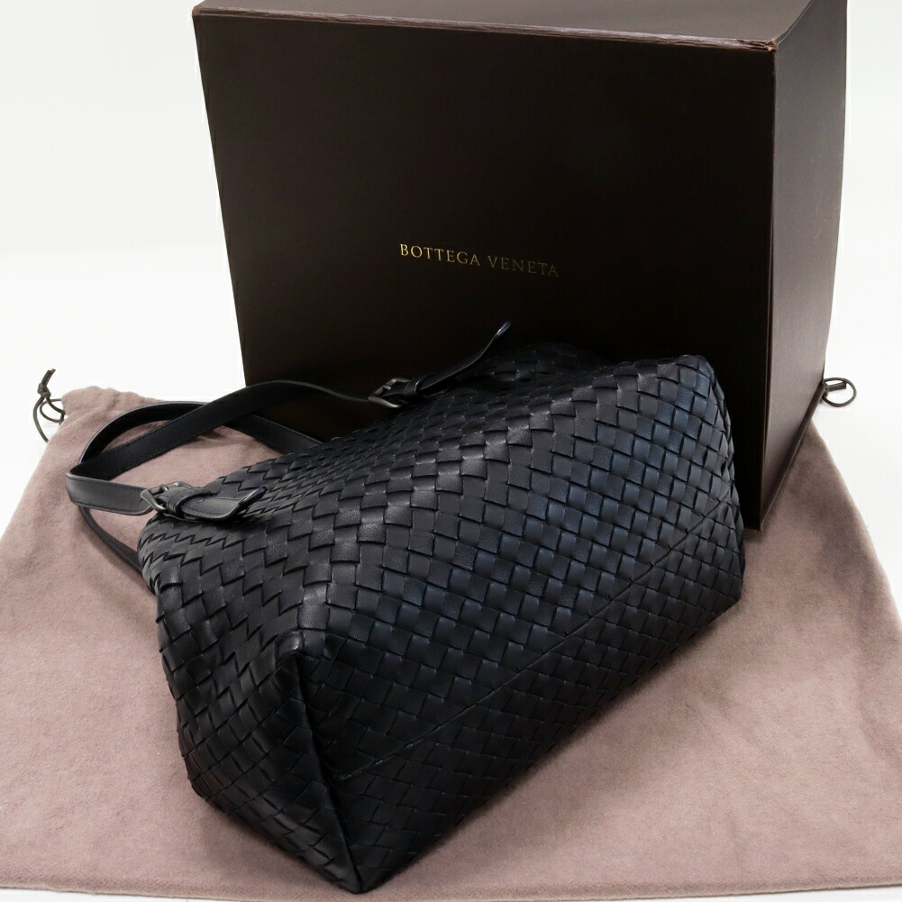 楽天市場】ボッテガヴェネタ トートバッグ イントレチャート カーフ 黒