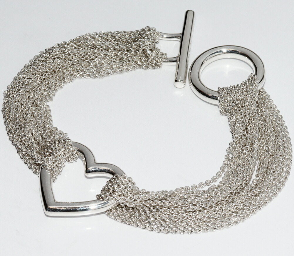 楽天市場】ティファニー ブレスレット SV オープンハート トグル