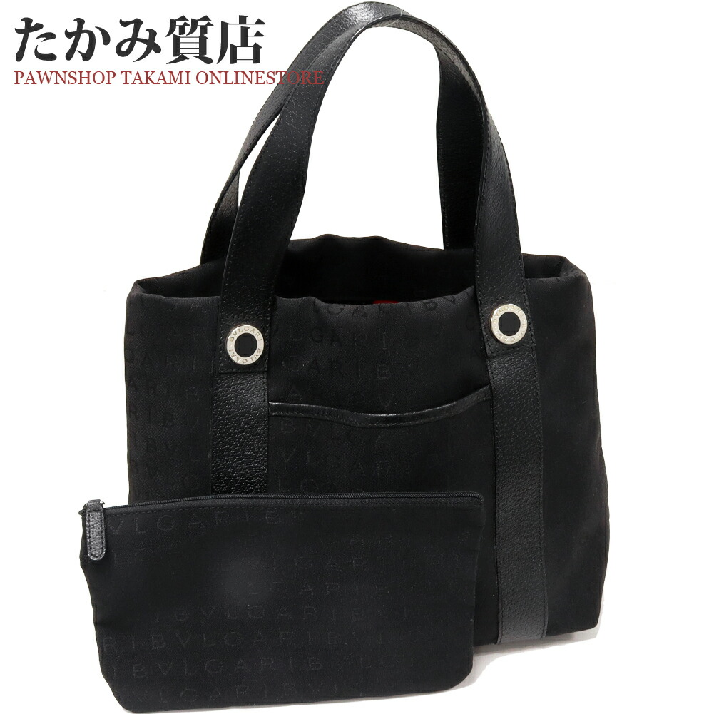 楽天市場】ブルガリ トートバッグ ハンドバッグ ロゴマニア キャンバス