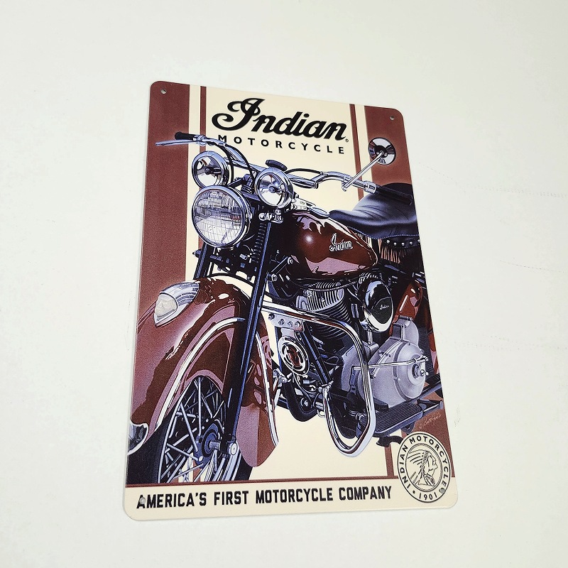 楽天市場】ブリキ看板 バイク インディアンモトサイクル t インテリア