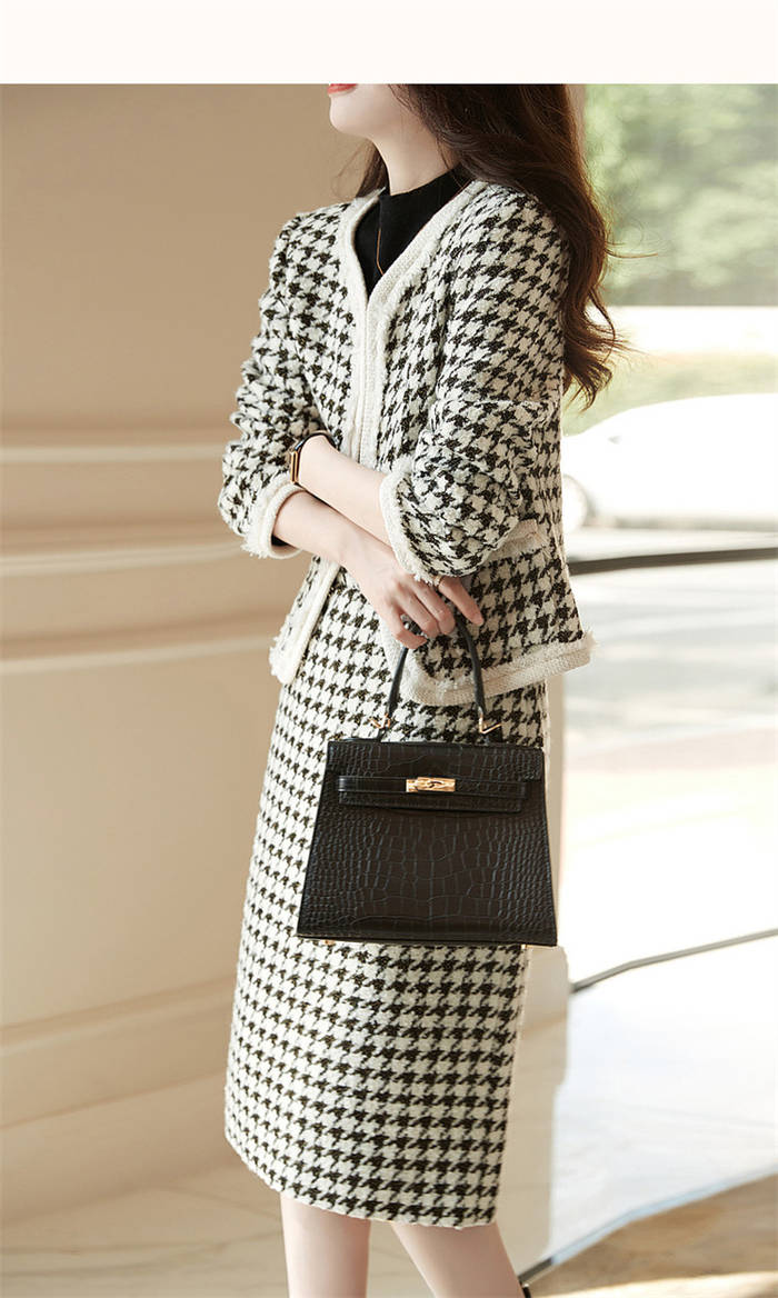 楽天市場】千鳥柄 セットアップ レディース きれいめ 2点セット