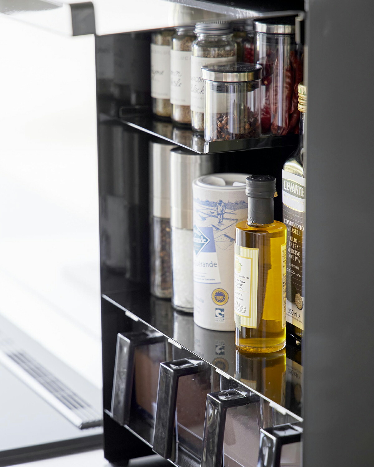 楽天市場】[ 前が開く 隠せる調味料ラック タワー ] 山崎実業 tower