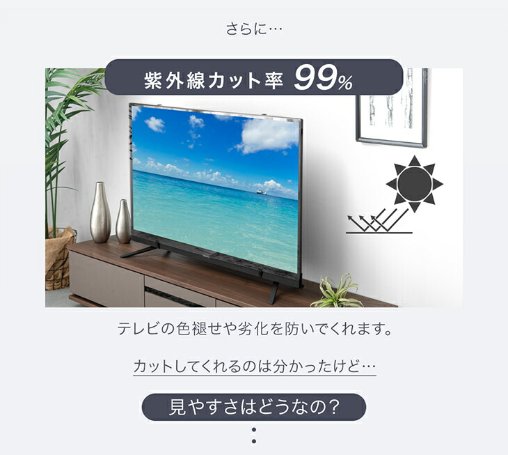 楽天市場】楽天1位 カット率55.5% テレビ保護パネル 3mm厚 ブルー
