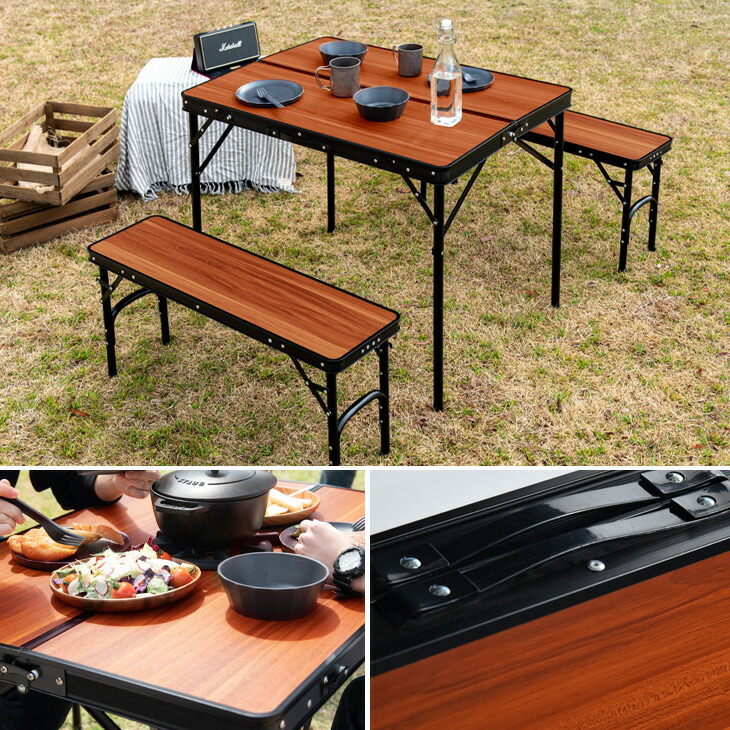 楽天市場】楽天1位 アウトドアテーブル セット 折りたたみ 幅90cm