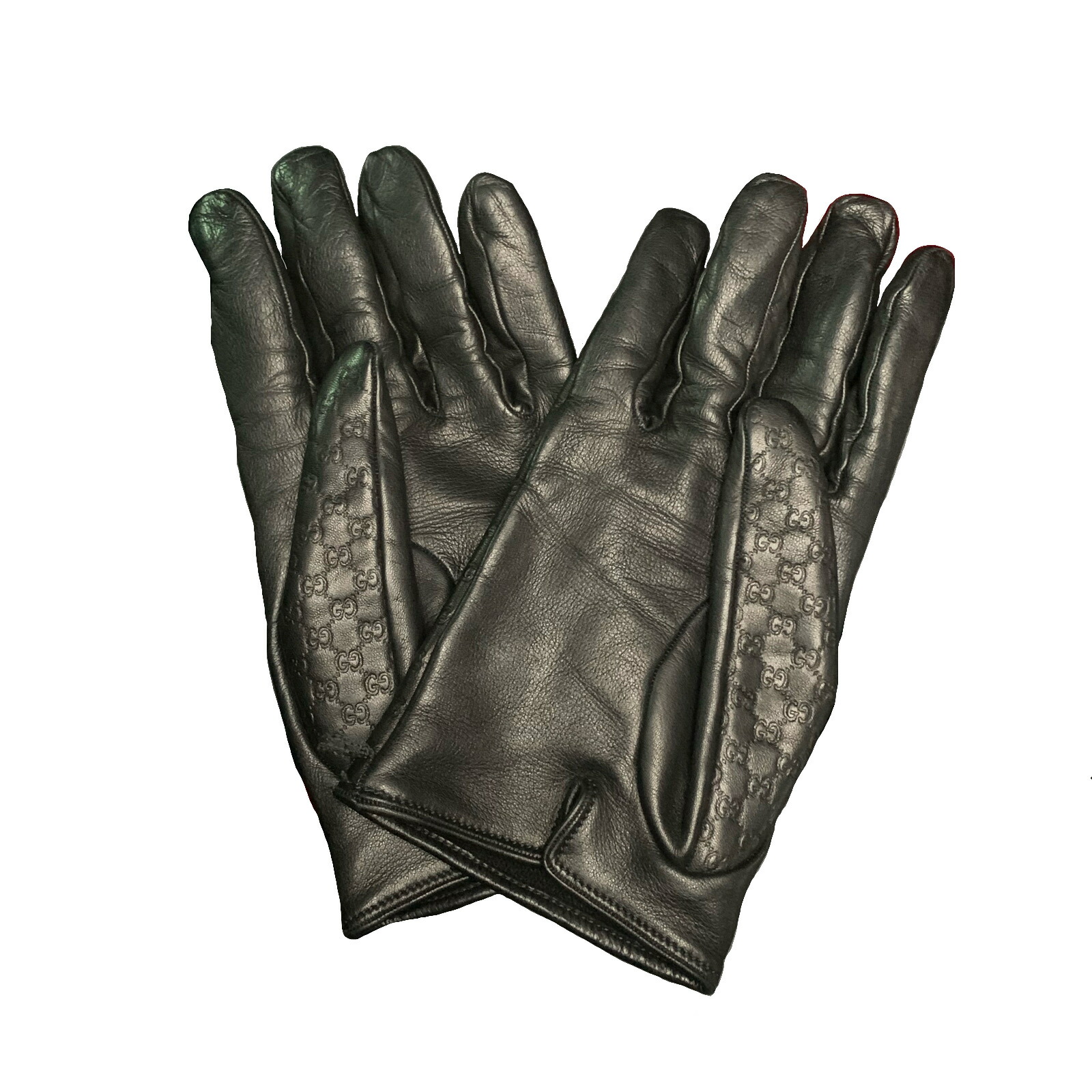 楽天市場】GUCCI グッチ レザー グローブ GGモノグラム 手袋 ブラック