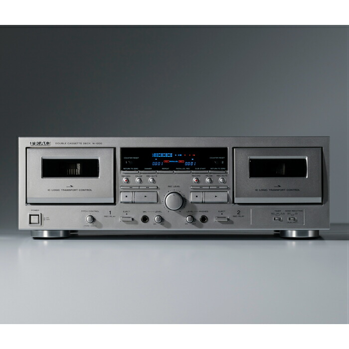 楽天市場】TEAC(ティアック) W-1200-S(シルバー)ダブルカセットデッキ