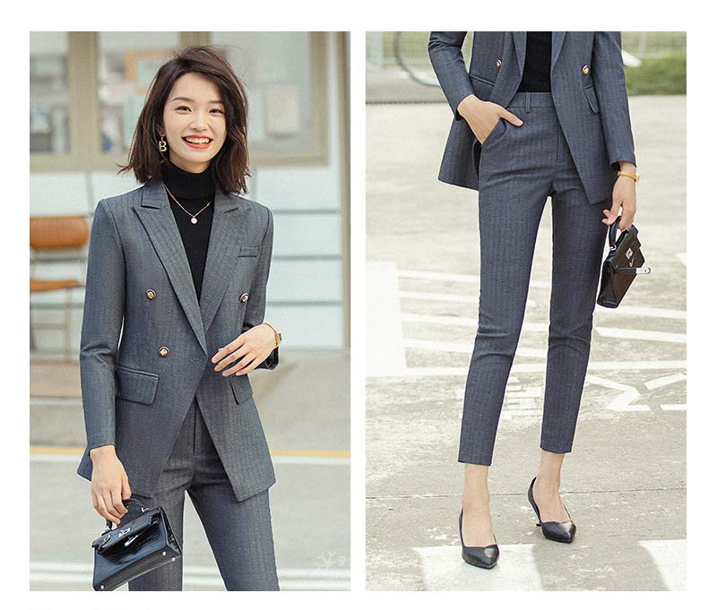 楽天市場】パンツスーツ レディース 大きいサイズ ストライプ スーツ