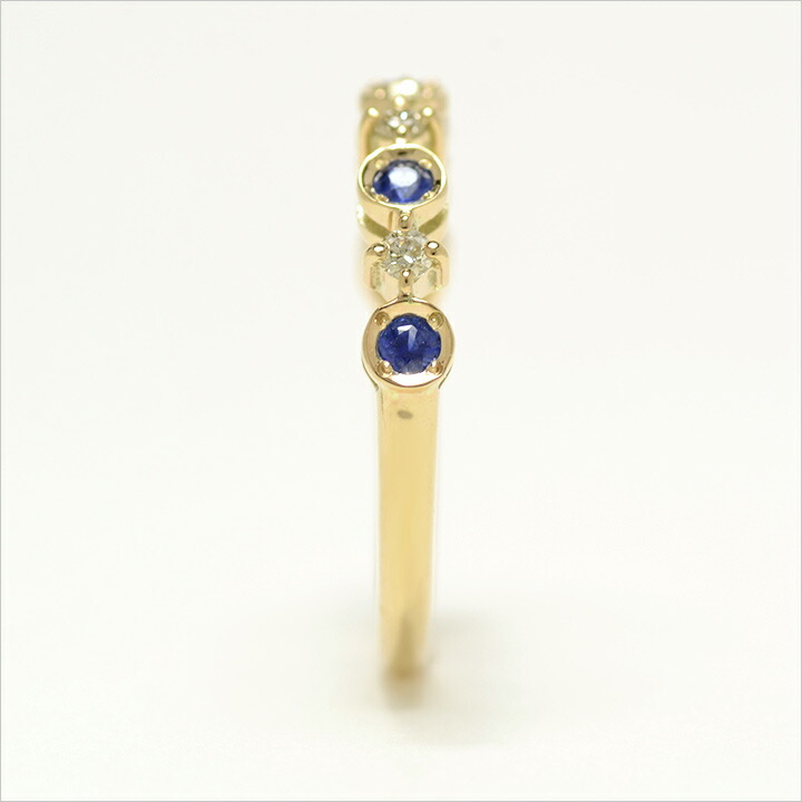 楽天市場】リング ブルーサファイア ダイヤモンド ゴールド K10