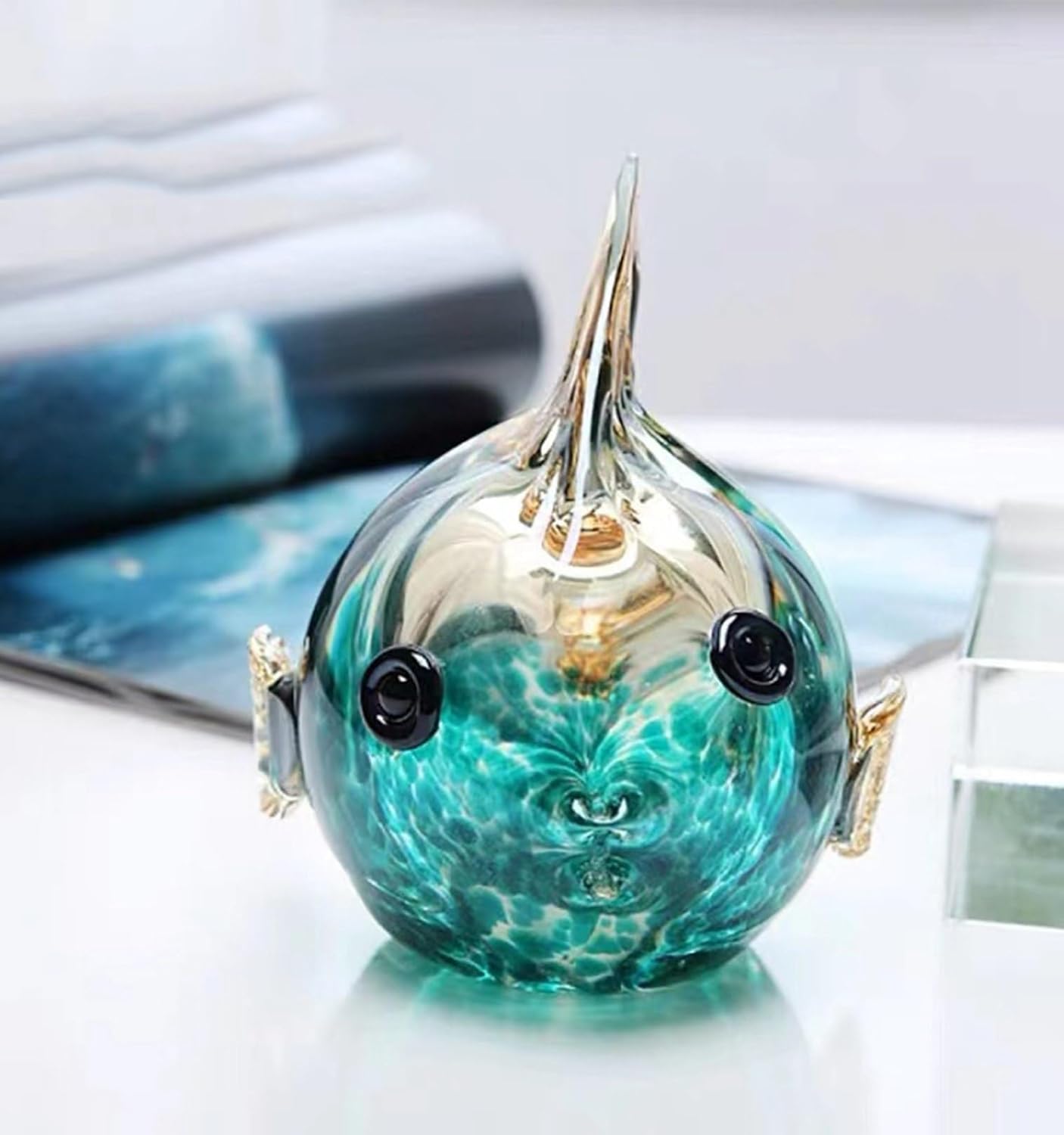 楽天市場】開運 幸運 を呼ぶ クリスタルガラス 置物 魚 おしゃれ 北欧