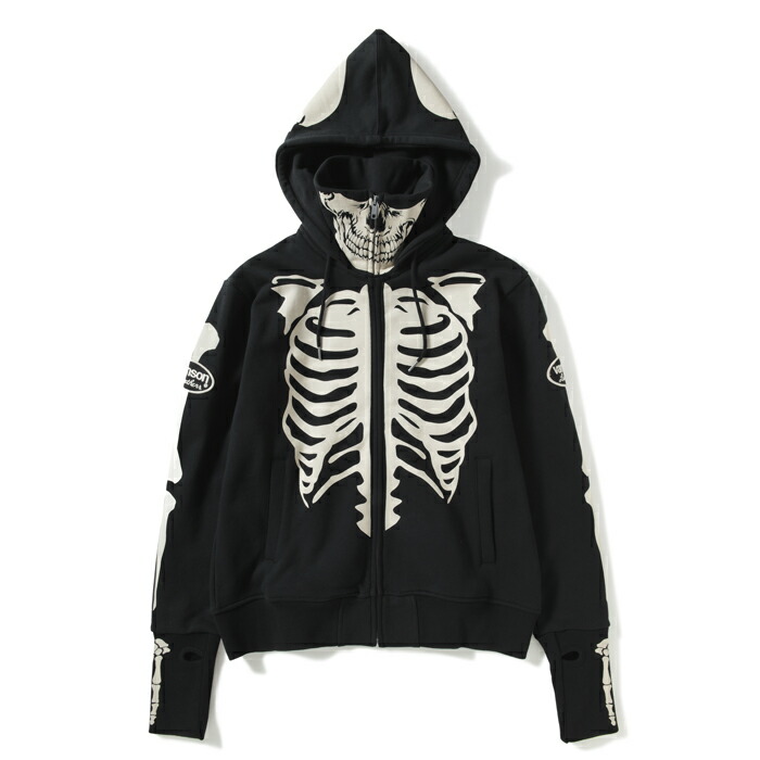 楽天市場】【VANSON（バンソン）】SKULL BONE FULL ZIP PARKA(BLACK