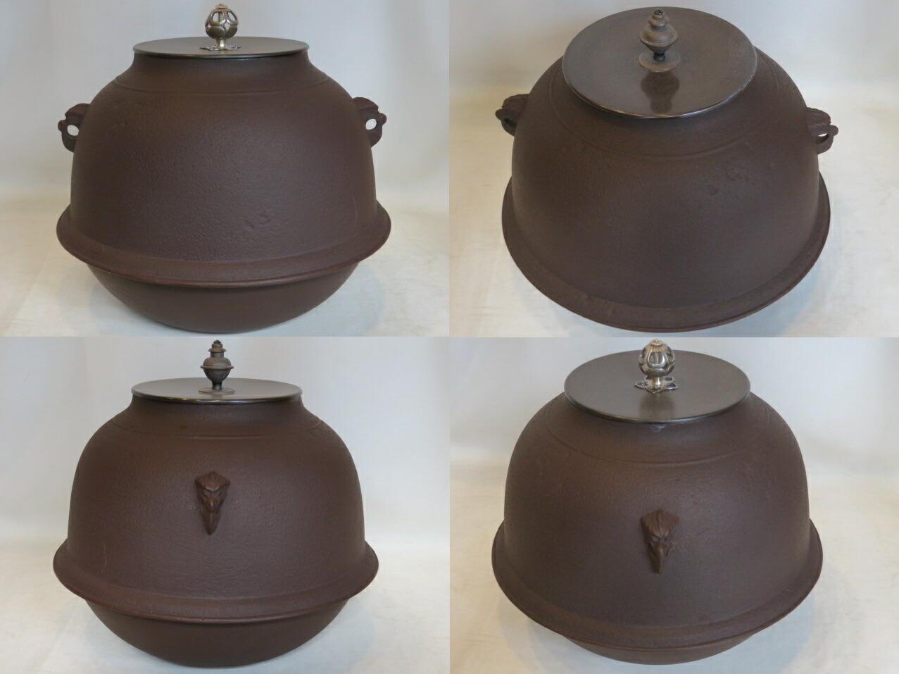 楽天市場】（十一月◇特売品）釜師 畠春斎作 無文南鐐摘 真形釜 替蓋付