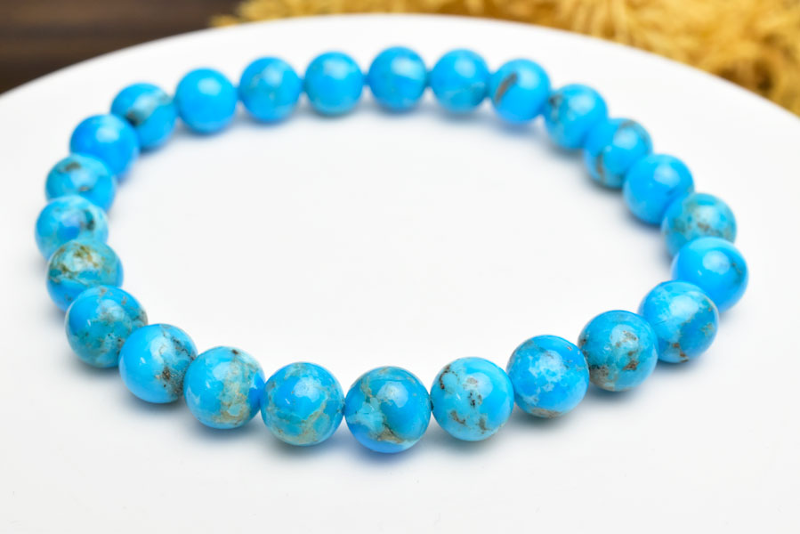 楽天市場】天然 ターコイズ ブレスレット □キングマンターコイズ
