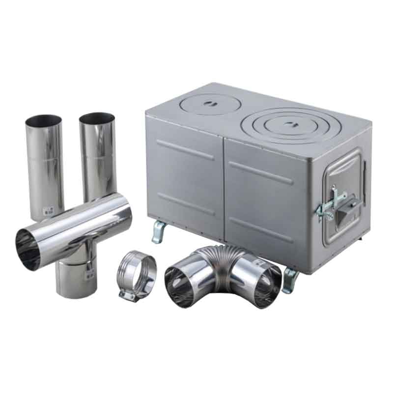 楽天市場】薪ストーブ ヒートエースSP 煙突セット シルバー 塗装無 角