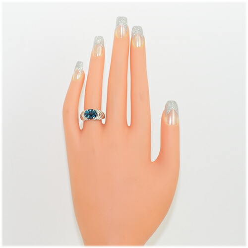 楽天市場】【選べる地金】ロンドン ブルートパーズ リング 3.0ct K10WG