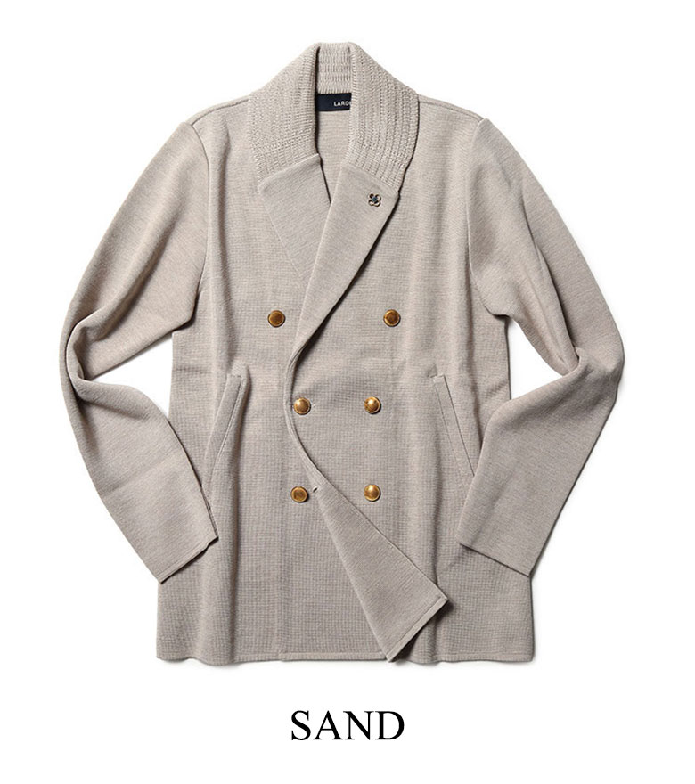 楽天市場】ラルディーニ ニットジャケット ダブル 金ボタン ショール