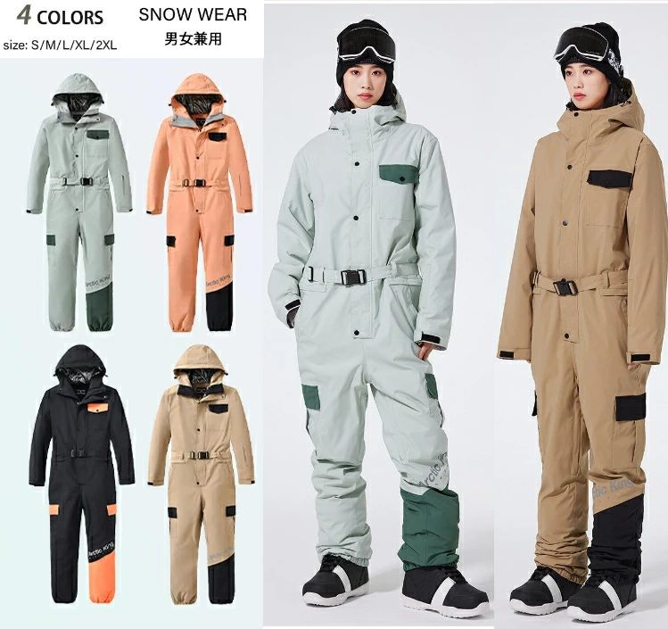 楽天市場】スノーボード ウェア つなぎ（カラーオレンジ