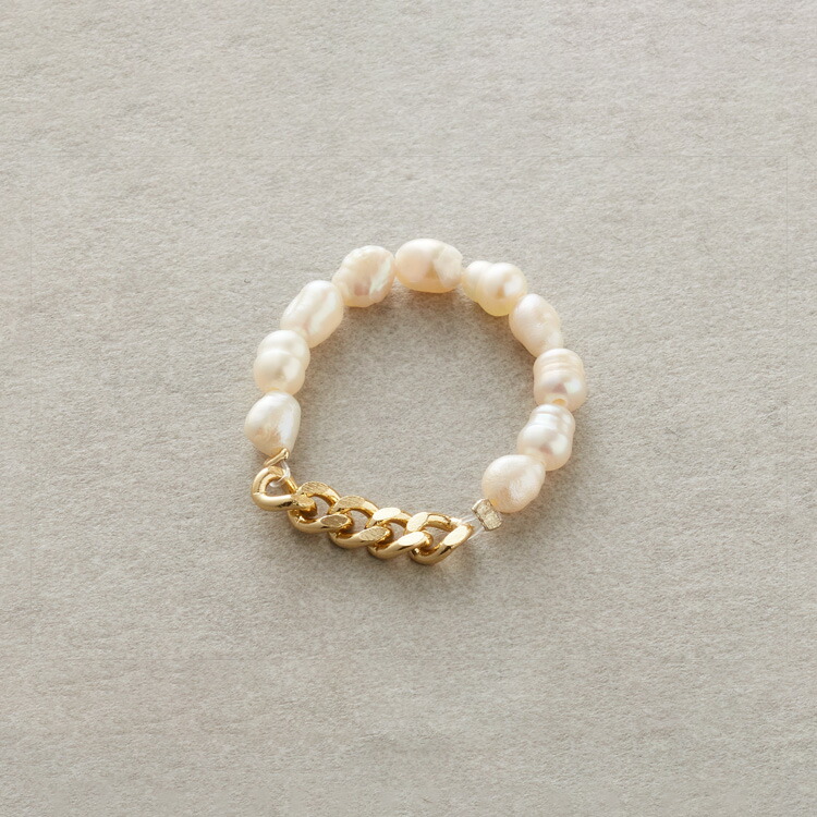 楽天市場】指輪 レディース ステンレス パール リング 13号 重ねづけ