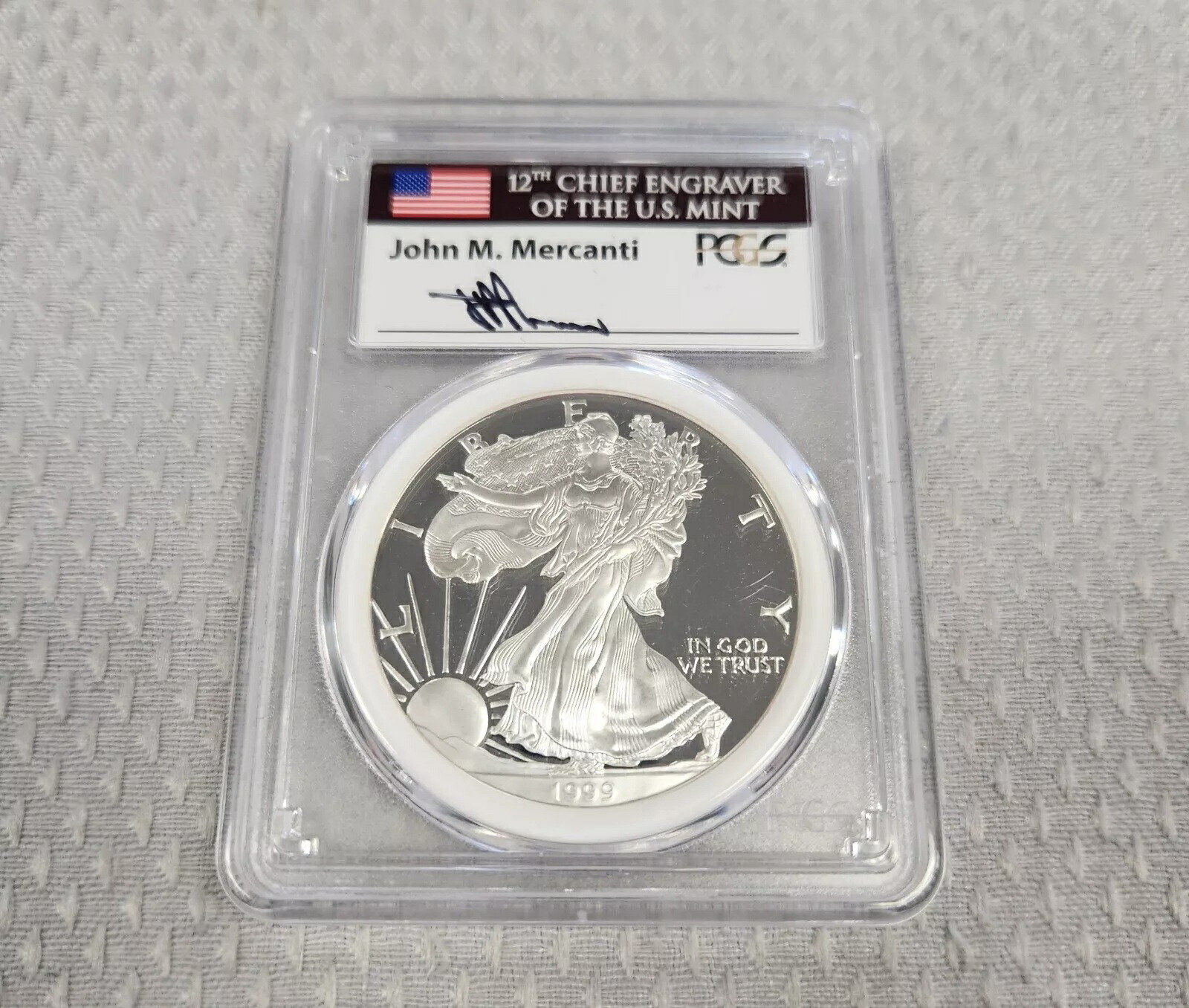 アメリカ2018年イーグル銀貨 ジョン・マーカンティサイン PR70DCAM