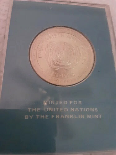 楽天市場】国連公式25周年記念メダル スターリングシルバー : WORLD