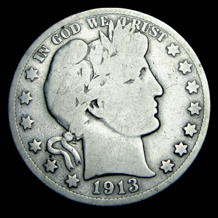 楽天市場】1913年 バーバー ハーフ ドル シルバー ---- 素晴らしい希少