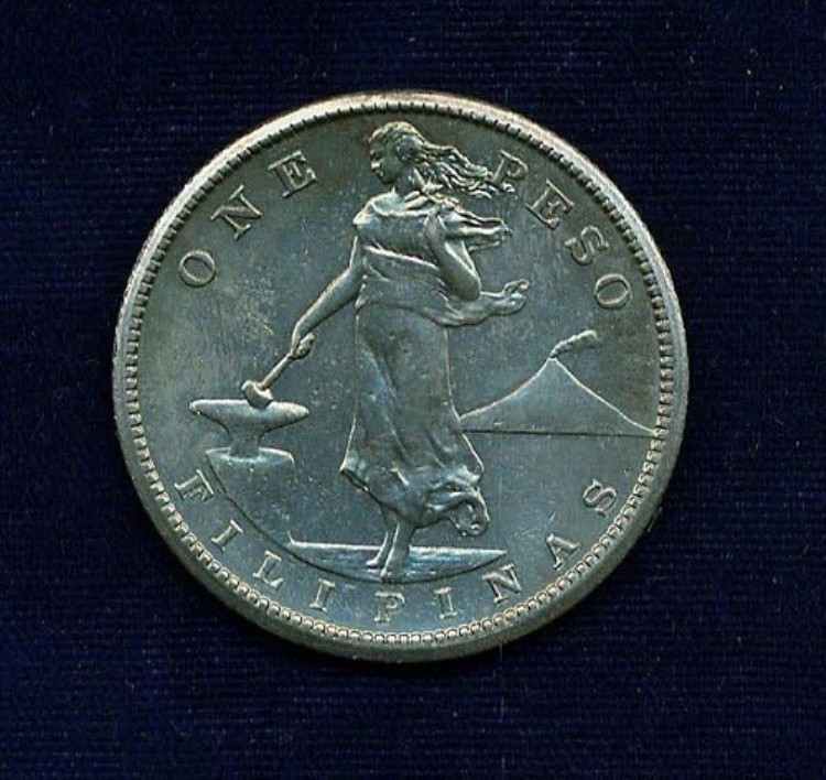 楽天市場】フィリピン 1909-S 1ペソ銀貨、チョイス ほぼ未流通 : WORLD