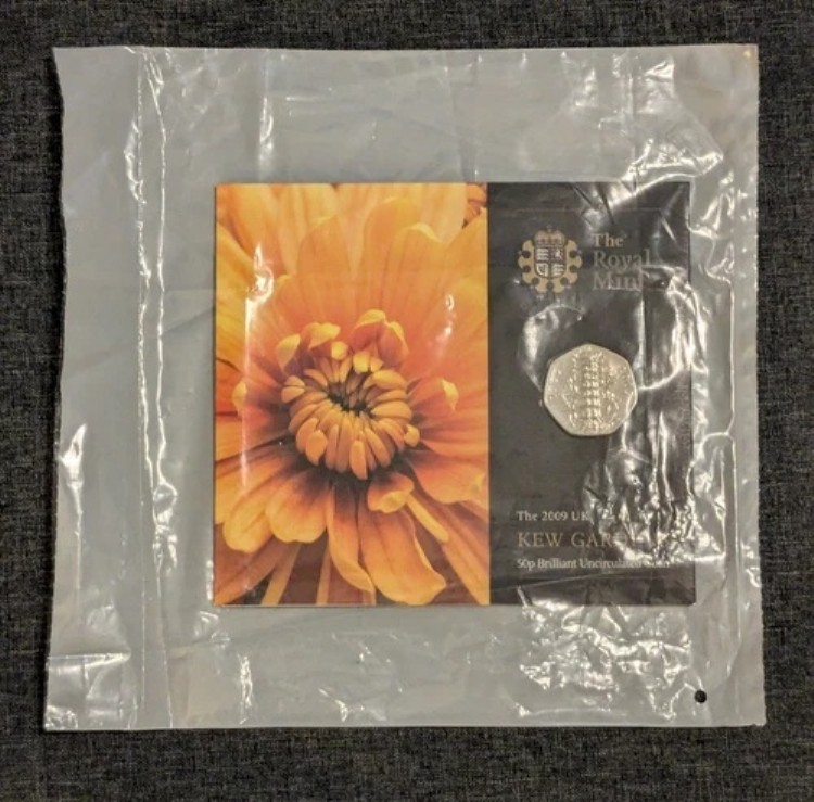 楽天市場】2009年 キューガーデン 50ペンス - 希少なブリリアント未