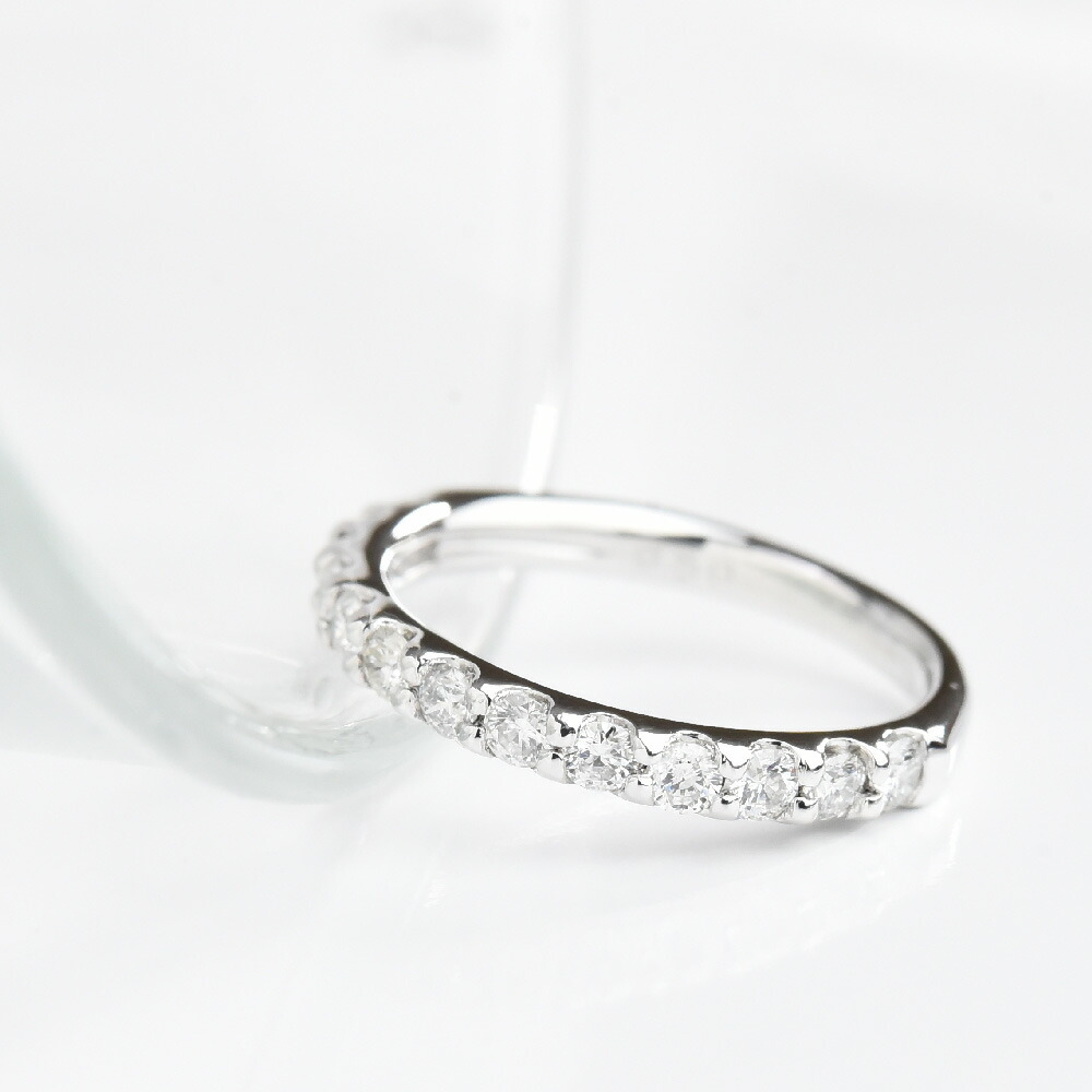 楽天市場】ダイヤモンド ハーフエタニティ リング 0.5ct K18 プラチナ