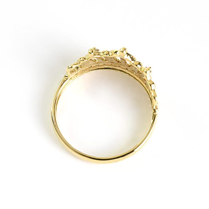 K18 ダイアモンドクラウンモチーフリング 11号 2g K18 ダイアモンド