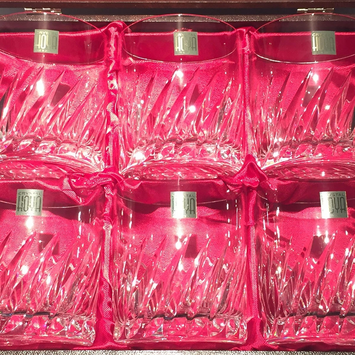 楽天市場】HOYA保谷クリスタルホヤ ロックグラス 6個セットHOYA