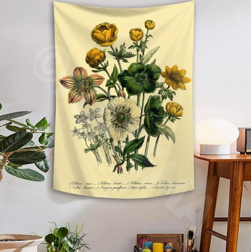 楽天市場】タペストリー 大判 大きい 目隠し 植物 タペストリー