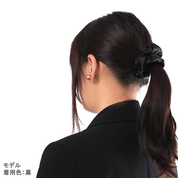 楽天市場】シュシュ 黒 ブラック 仕事用 まとめ髪 ヘアアクセサリー 冠