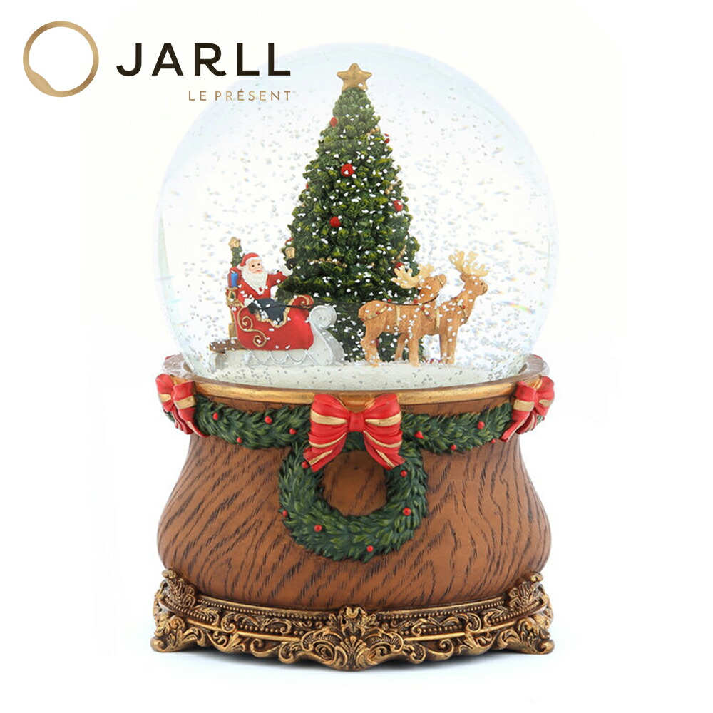 楽天市場】【JARLL】スノードーム クリスマス オルゴール (ぜんまい式