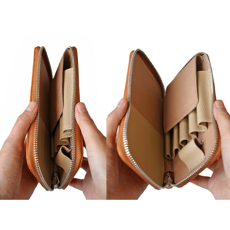 楽天市場】ラダイト ペンケース 本革 ラウンドジップペンケース