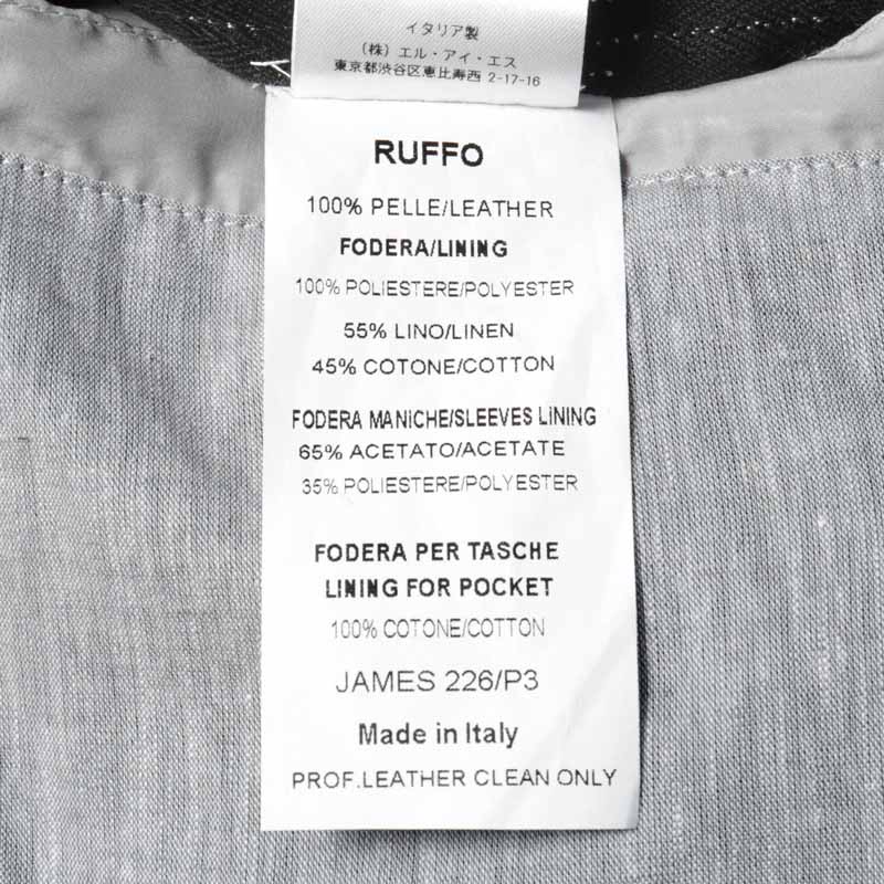 楽天市場】RUFFO / ルッフォ｜ラムナッパレザーシングルライダース