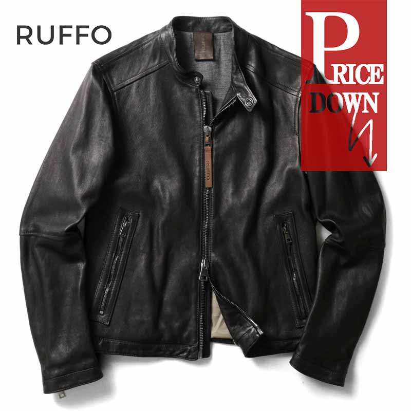 楽天市場】RUFFO / ルッフォ｜ラムナッパレザーシングルライダース