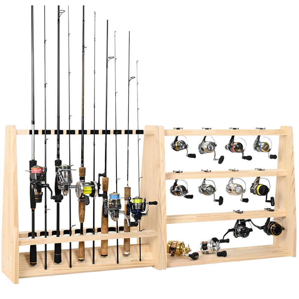 楽天市場】月間優良ショップ連続受賞 WOODWORKS ロッドスタンド 両面19