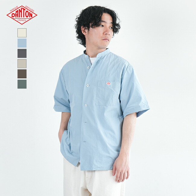 楽天市場】◇[JD-3788SCL]DANTON(ダントン) BAND COLLAR SHIRT S/S