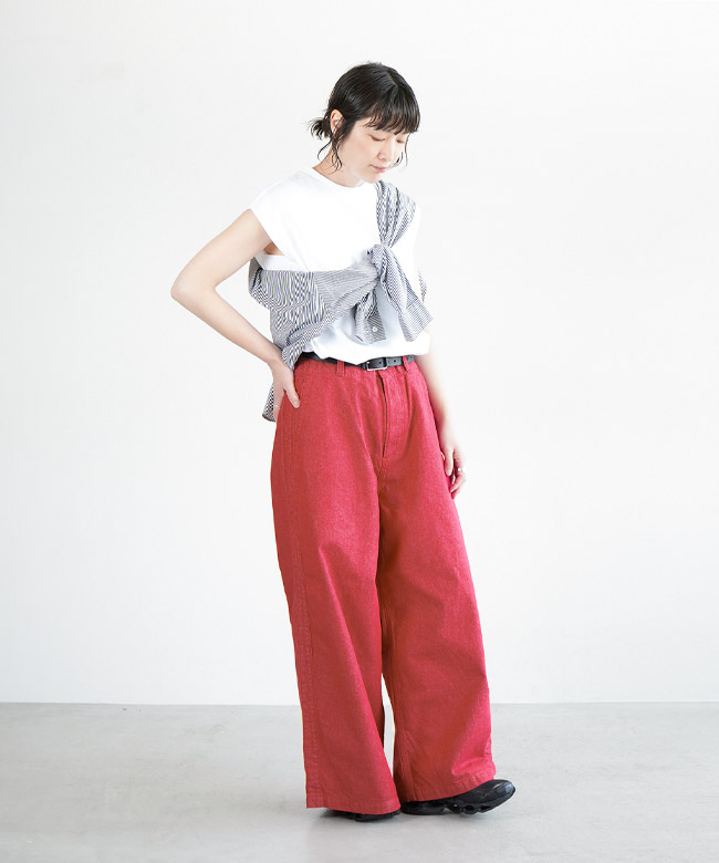 楽天市場】[MEY-1869]MEYAME(メヤメ) DENIM SIDE LINE WIDE PANTS