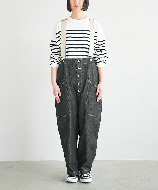 HARVESTY コットンサロペット 日本製 サイズ1 HARVESTY（ハーベスティ